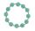 Armband Luxe Globe, Aquamarine