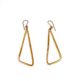 Brass earring triangle