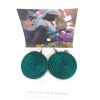 Sisal Ohrring Scheibe Large Green