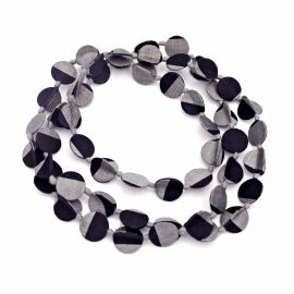 “Chip” Silk Jewelry, Grey-Black