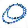 “Chip” Silk Jewelry, Blue-Green