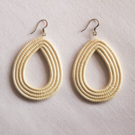 Sisal Ohrring Loop White