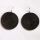 Sisal Ohrring Scheibe Large Black