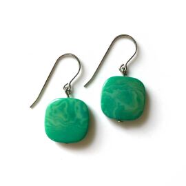 Tagua Ohrring Cuadro Mint