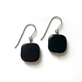 Tagua Ohrring Cuadro Schwarz
