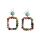 Kantha Earring, Dangling Square