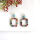 Kantha Earring, Dangling Square
