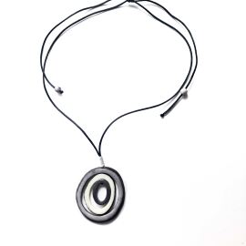 Tagua Kette, Saturn, Grau