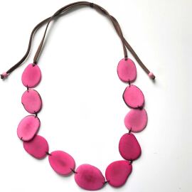 Tagua Kette Caro Matt Pink