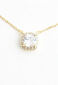 Fan Drop Necklace in Crimson