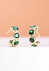 Jubilee Emerald Green Hoop Earrings