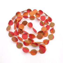 “Chip” Silk Jewelry, Red/Orange/Grün