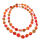 “Chip” Silk Jewelry, Red/Orange/Grün