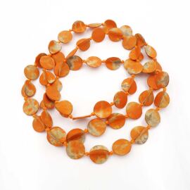 Silk Jewelry “Chip” Orange Batik