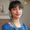 Kantha Azure Graduated Hoops