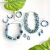 Kantha Azure Graduated Hoops