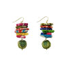 Kantha Stacked Triangle Earrings