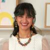 Kantha Stacked Triangle Earrings