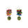 Kantha Stacked Triangle Earrings
