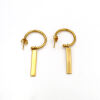 Messingohrring Creole mit Stab
