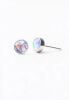 Lora Lavender & Silver Stud Earrings