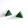 Tagua Earstuds, Triangle Dark Green