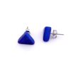 Tagua Earstuds, Triangle Indigo