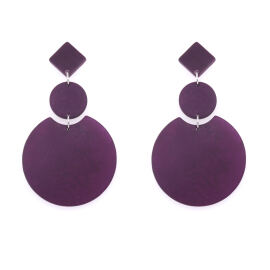 Tagua Ohrring Modell A Burgund