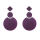 Tagua Ohrring Modell A Burgund