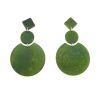Tagua Earrings Modell A Green