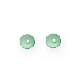Studs silk cocoon Green