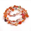 Seidenschmuck "Chip" Orange-Bunt