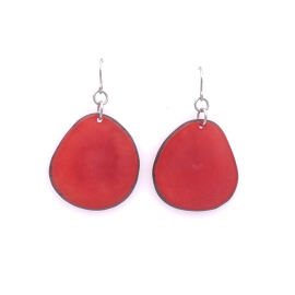 Tagua Ohrring Hosty Rot