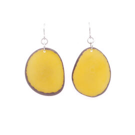 Tagua Ohrring Hosty Gelb