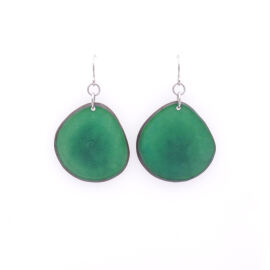 Tagua Ohrring Hosty Dunkelgrün