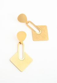 Drop and Square Earrings