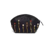 Cosmetic bag raw silk embroidered.