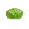 Cosmetic bag raw silk embroidered.