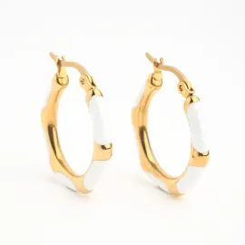 White Enamel Hoops