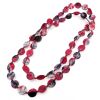 Seidenschmuck "Chip" Rot-Grau Batik