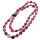 Seidenschmuck "Chip" Rot-Grau Batik