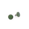 Tagua Ohrstecker 12 mm Dunkelgrün