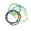 10 x Masai Bracelets, Kenia schwarz/grün/gold