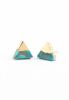 Turquoise Triangle Studs