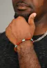 Aang Turquoise & Red Jasper Rope Beaded Bracelet