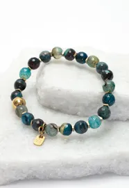 Ewa Beaded Green Agate Bracelet