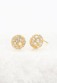 Lustre Bloom Studs in Gold