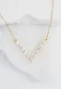 Brilliance V-Bar Chevron Zircon & Gold Necklace