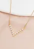 Brilliance V-Bar Chevron Zircon & Gold Necklace