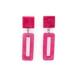 Tagua Ohrring Hebi Pink